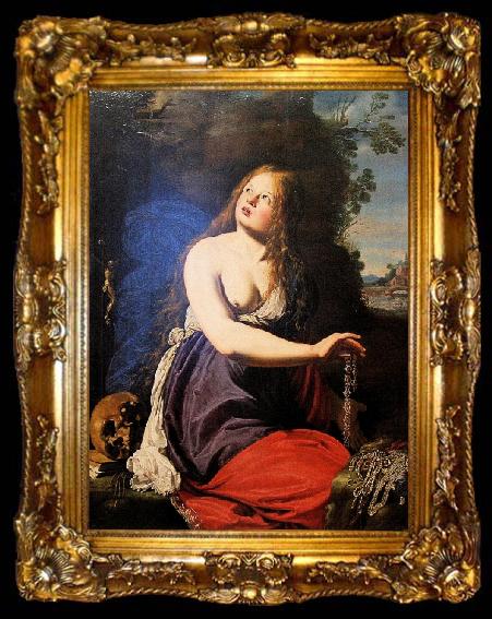 framed  Catharina Van Hemessen Sainte Marie Madeleine renoncant aux richesses de ce monde, ta009-2